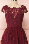 Andela Burgundy Lace A-Line Cocktail Dress | Boutique 1861 2