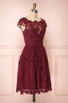 Andela Burgundy Lace A-Line Cocktail Dress | Boutique 1861 3