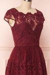 Andela Burgundy Lace A-Line Cocktail Dress | Boutique 1861 4
