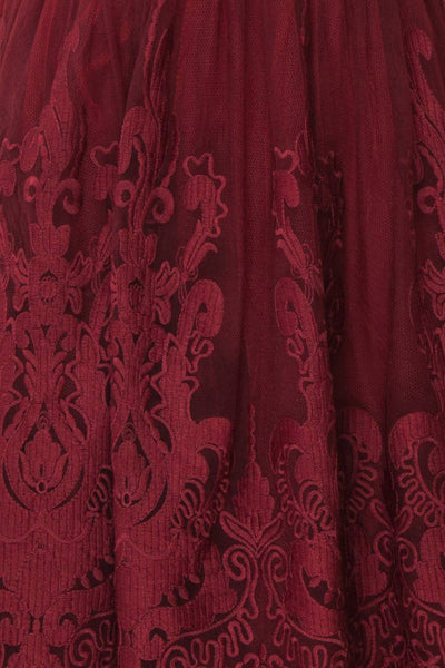 Andela Burgundy Lace A-Line Cocktail Dress | Boutique 1861 8