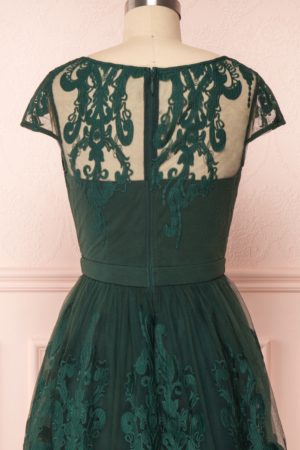 Andela Green Lace Cocktail Dress