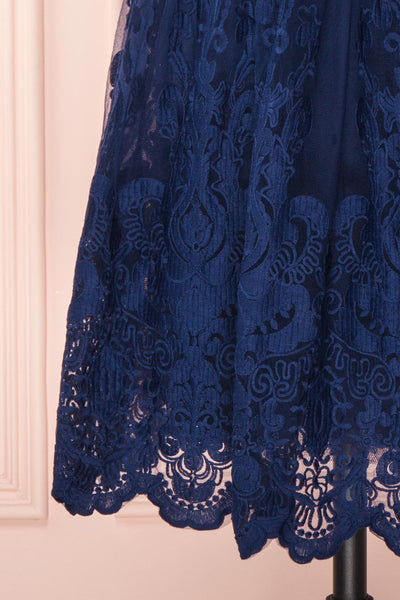 Andela Navy Blue Lace A-Line Cocktail Dress | Boutique 1861 7