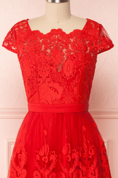 Andela Red Lace A-Line Cocktail Dress | Boutique 1861 2