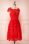 Andela Red Lace A-Line Cocktail Dress | Boutique 1861 3