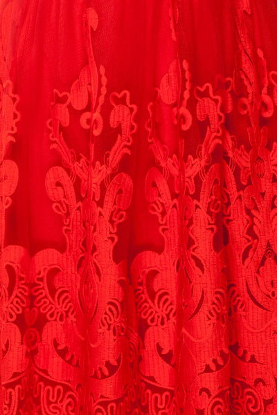 Andela Red Lace A-Line Cocktail Dress | Boutique 1861 8