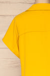 Andria Field Yellow Short Sleeved Blouse | La Petite Garçonne back close-up