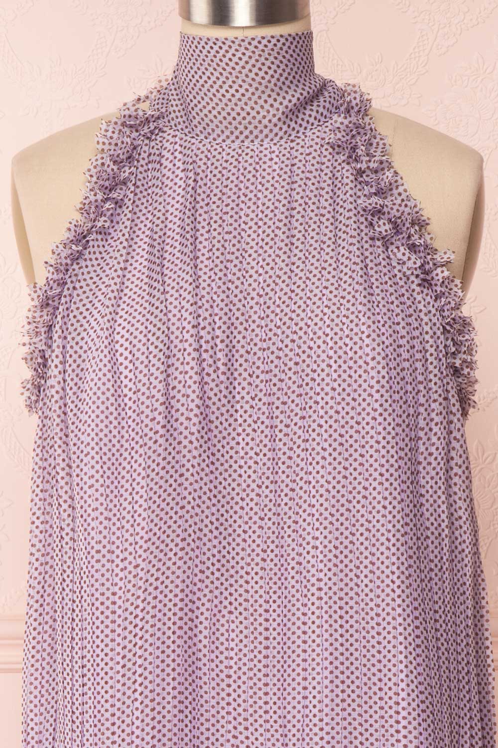 Andzelika Purple Flared Halter Cocktail Dress | Boutique 1861 2