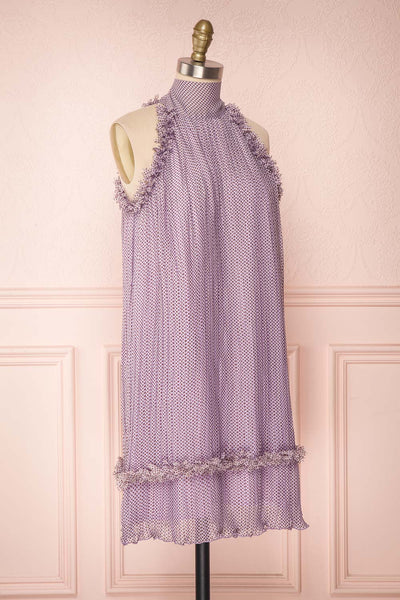 Andzelika Purple Flared Halter Cocktail Dress | Boutique 1861 3
