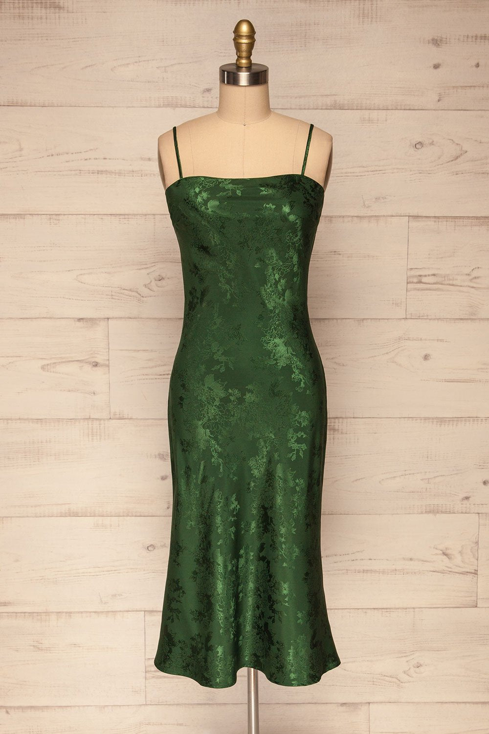 Anemone Green Satin Dress | Robe Verte | La Petite Garçonne