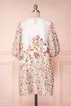 Angelica White Floral Puffy Sleeve Dress | Boutique 1861 back view