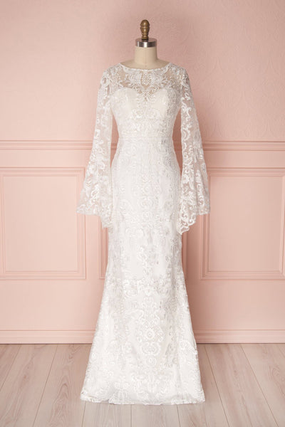 Angeliki White Lace Mermaid Bridal Dress | Boudoir 1861 plus