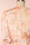 Angioletta Pink Short Sleeve Floral Dress | Boutique 1861 back close up