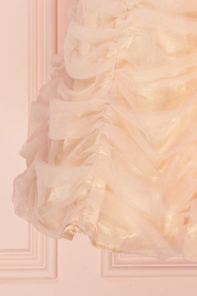 Anisa Blush Pink & Cream Pleated Tulle A-Line Dress | Boutique 1861 7