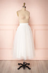 Anitia Ivory Tulle Midi A-Line Skirt  | SIDE VIEW | Boutique 1861