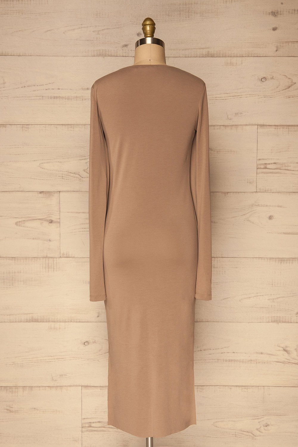 Anixis Latte Taupe Midi Tunic Dress | La Petite Garçonne