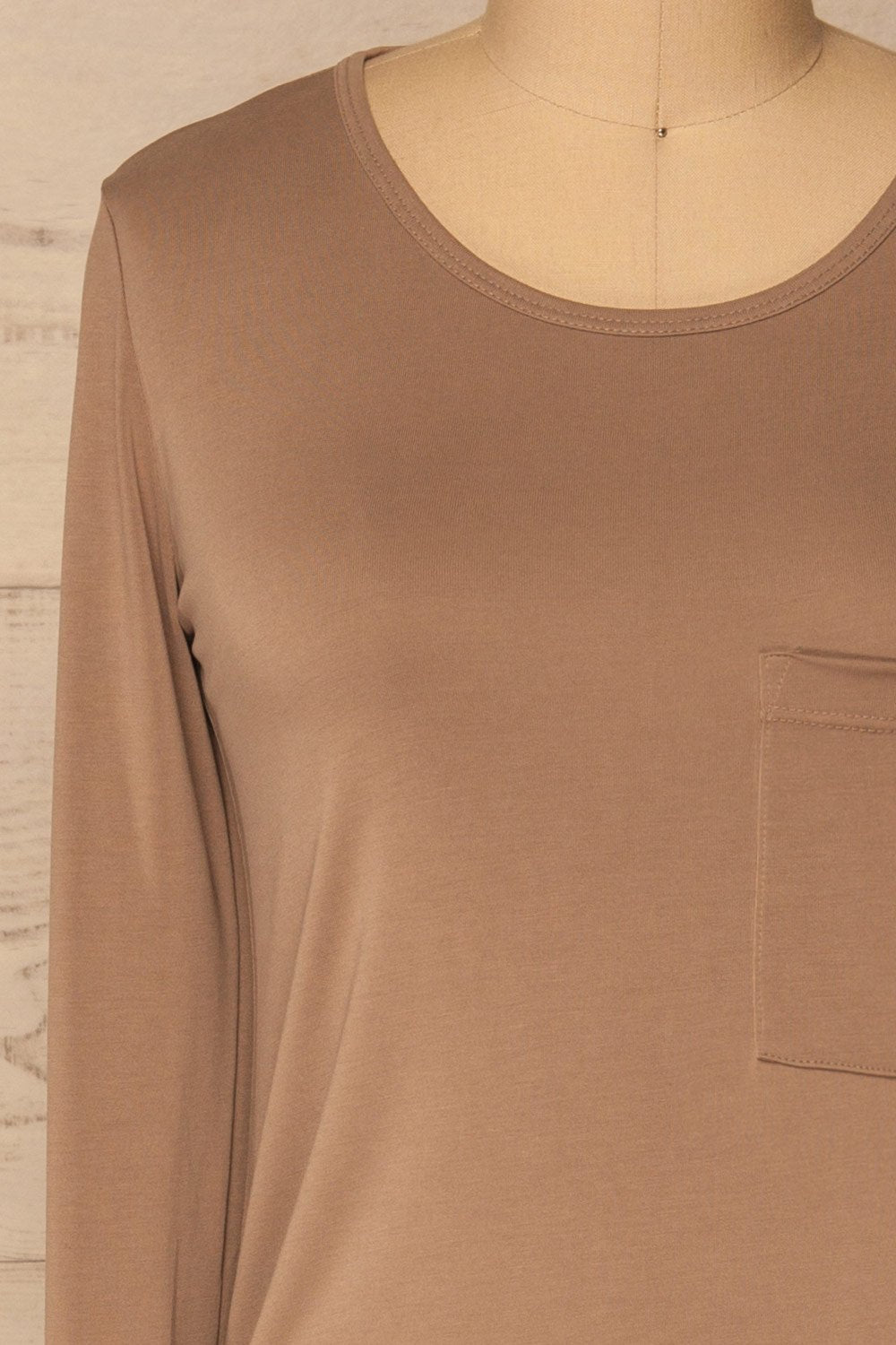 Anixis Latte Taupe Midi Tunic Dress | La Petite Garçonne