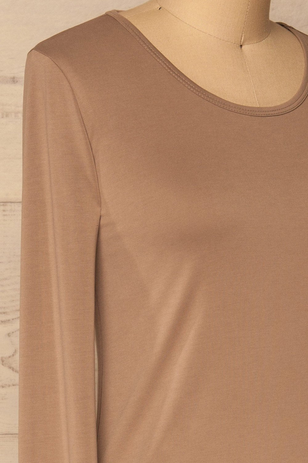 Anixis Latte Taupe Midi Tunic Dress | La Petite Garçonne