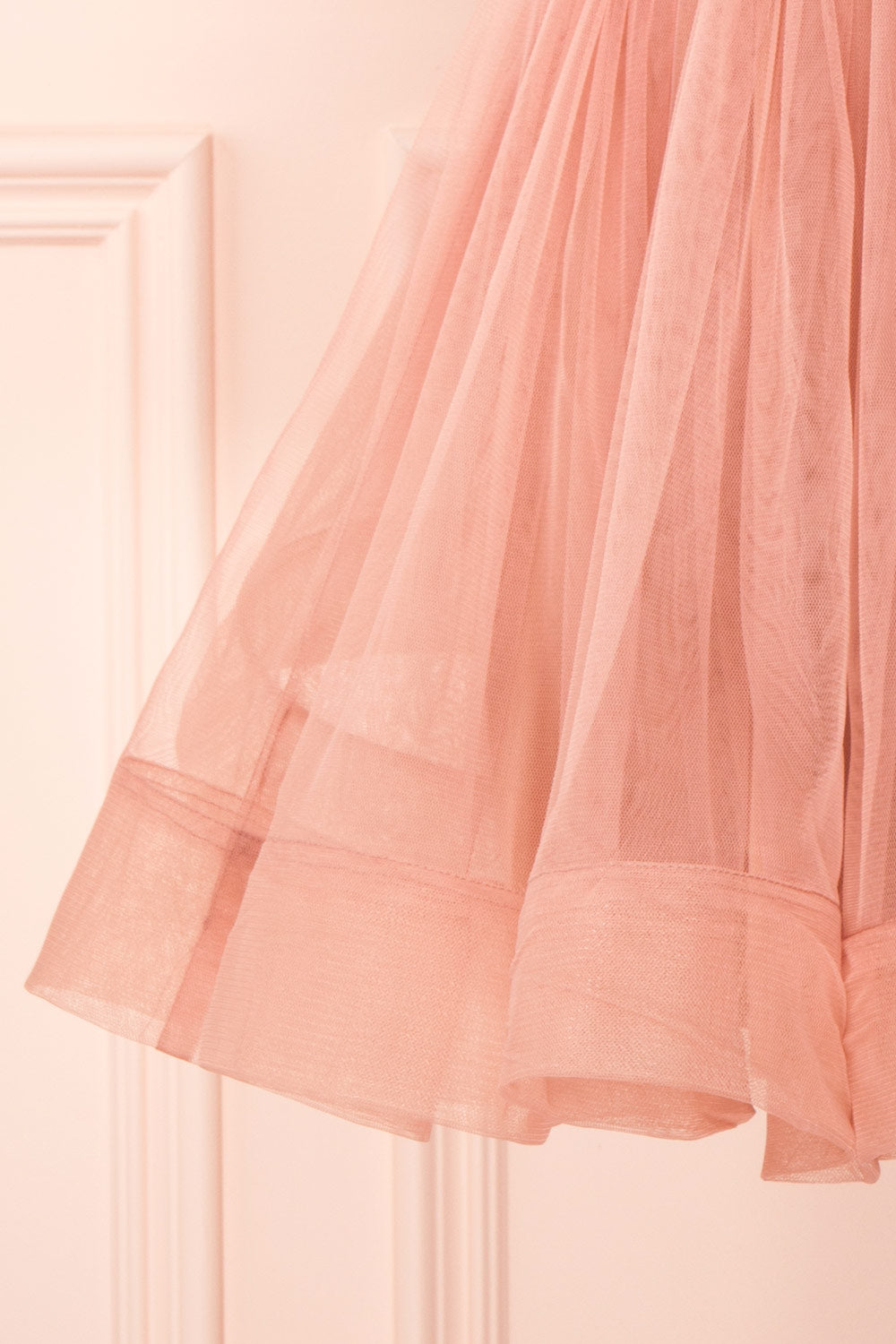 Anjali Blush Pink Short Flared Tulle Dress | Boutique 1861 bottom 