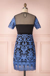 Ann-Maxime Periwinkle Blue Embroidered Fitted Dress | Boutique 1861 5