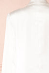 Anneli White Silky Blazer w/ Shoulder Pads | Boudoir 1861 back view