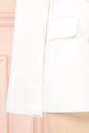 Anneli White Silky Blazer w/ Shoulder Pads | Boudoir 1861 bottom