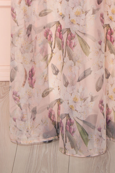 Anouk Blush Pink Floral Bustier Gown | Boutique 1861 bottom close-up