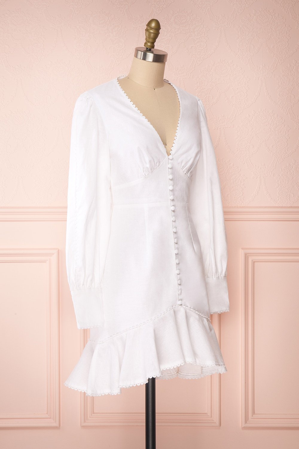 Anoukis White Long Sleeves Bridal Dress side view | Boudoir 1861