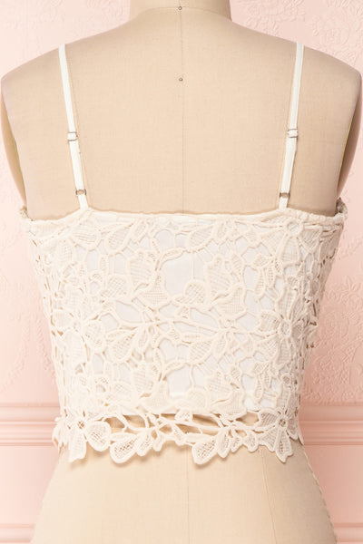 Anteai Cream Crocheted Lace Crop Camisole | Boutique 1861 6