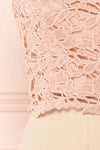 Anteai Peach Pink Crocheted Lace Crop Camisole | Boutique 1861 7