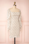 Anyka Pink Ruched Off-Shoulder Short Dress | Boutique 1861 side view