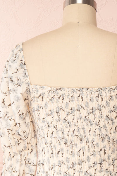 Anyka Pink Ruched Off-Shoulder Short Dress | Boutique 1861 back close up