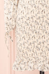 Anyka Pink Ruched Off-Shoulder Short Dress | Boutique 1861 sleeve