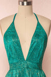 Anywa Émeraude Glitter Dress | Robe Longue front close up | Boutique 1861