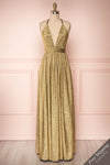 Anywa Or Gold Glitter Dress | Robe Longue front view FS | Boutique 1861
