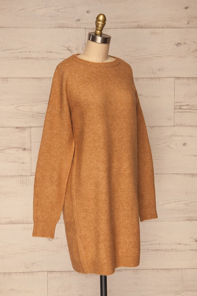 Apeldoorn Sweater Dress | Robe Taupe side view | La Petite Garçonne