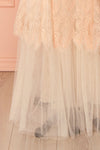 Aponi Pale Pink & Beige Lace Mermaid Bridal Gown | Boudoir 1861 7