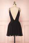 Arachne Black Short Chiffon A-Line Dress | Boutique 1861