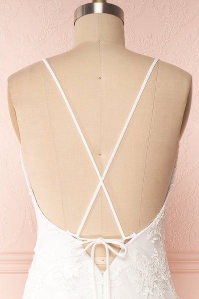 Aranna White Lace Bridal Dress | Robe Blanche back X | Boudoir 1861