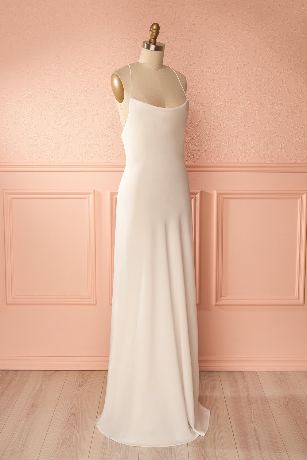 Arantza White Halter Slip Bridal Gown | Boudoir 1861