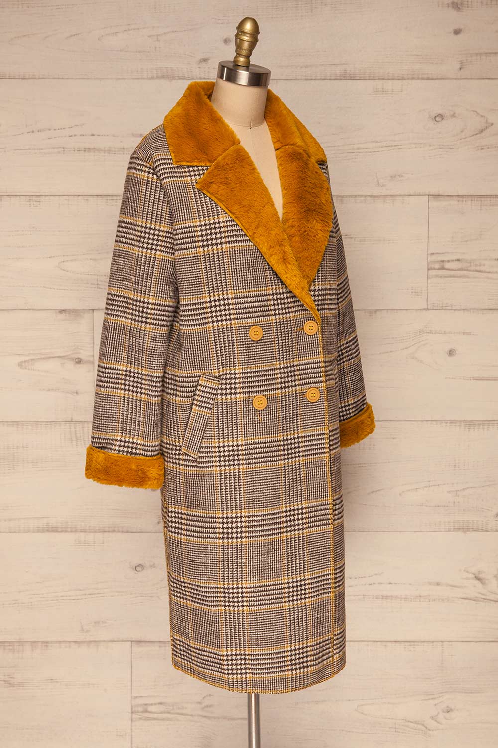 Arcanum Soft Plaid Topcoat | Manteau | La Petite Garçonne side view 