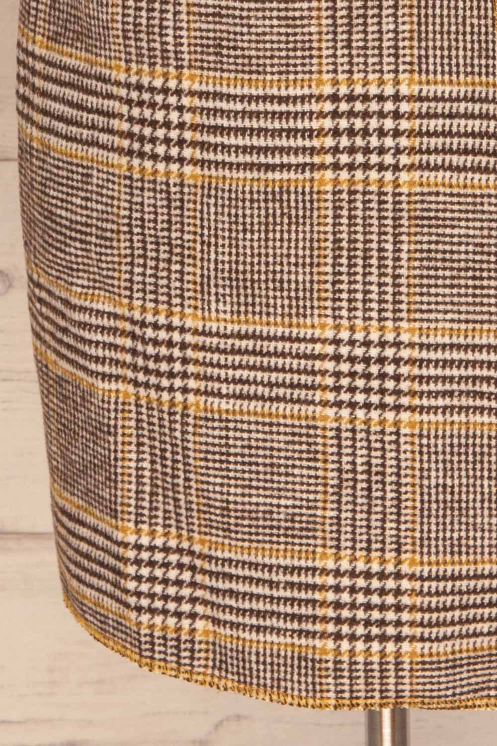 Arcanum Soft Plaid Topcoat | Manteau | La Petite Garçonne bottom close-up