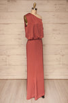 Ardee Ambre Pink Satin Gown | Robe longue | La Petite Garçonne side view