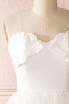 Ariella - White sea shell bustier dress front close-up