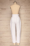 Arinsal White High Waist Cropped Pants | La petite garçonne back view