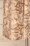 Arlene Beige Snake Print Dress | Robe | La Petite Garçonne bottom close-up