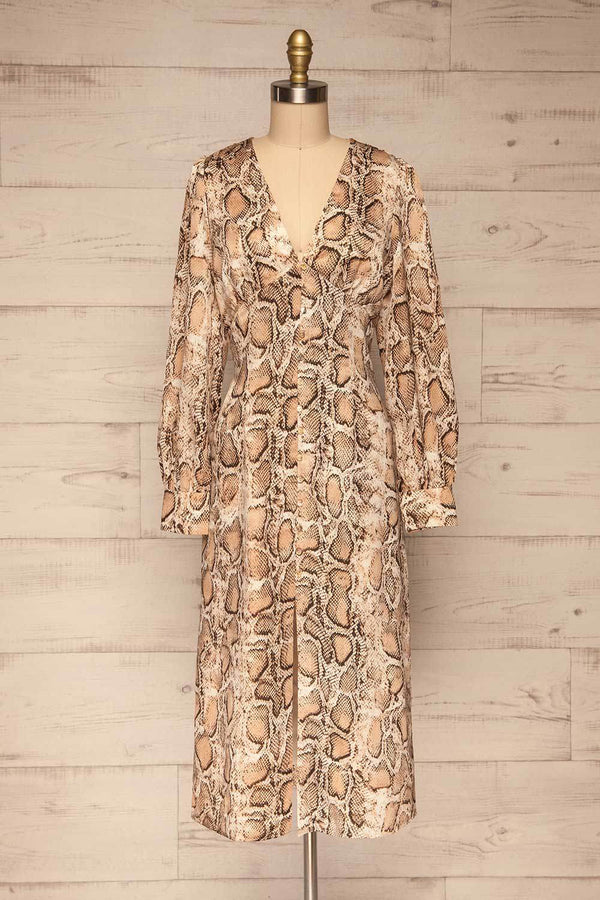 Petite snake clearance print dress