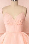 Armande Voluminous Light Pink Maxi Dress front close up | Boutique 1861
