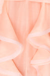 Armande Voluminous Light Pink Maxi Dress fabric | Boutique 1861