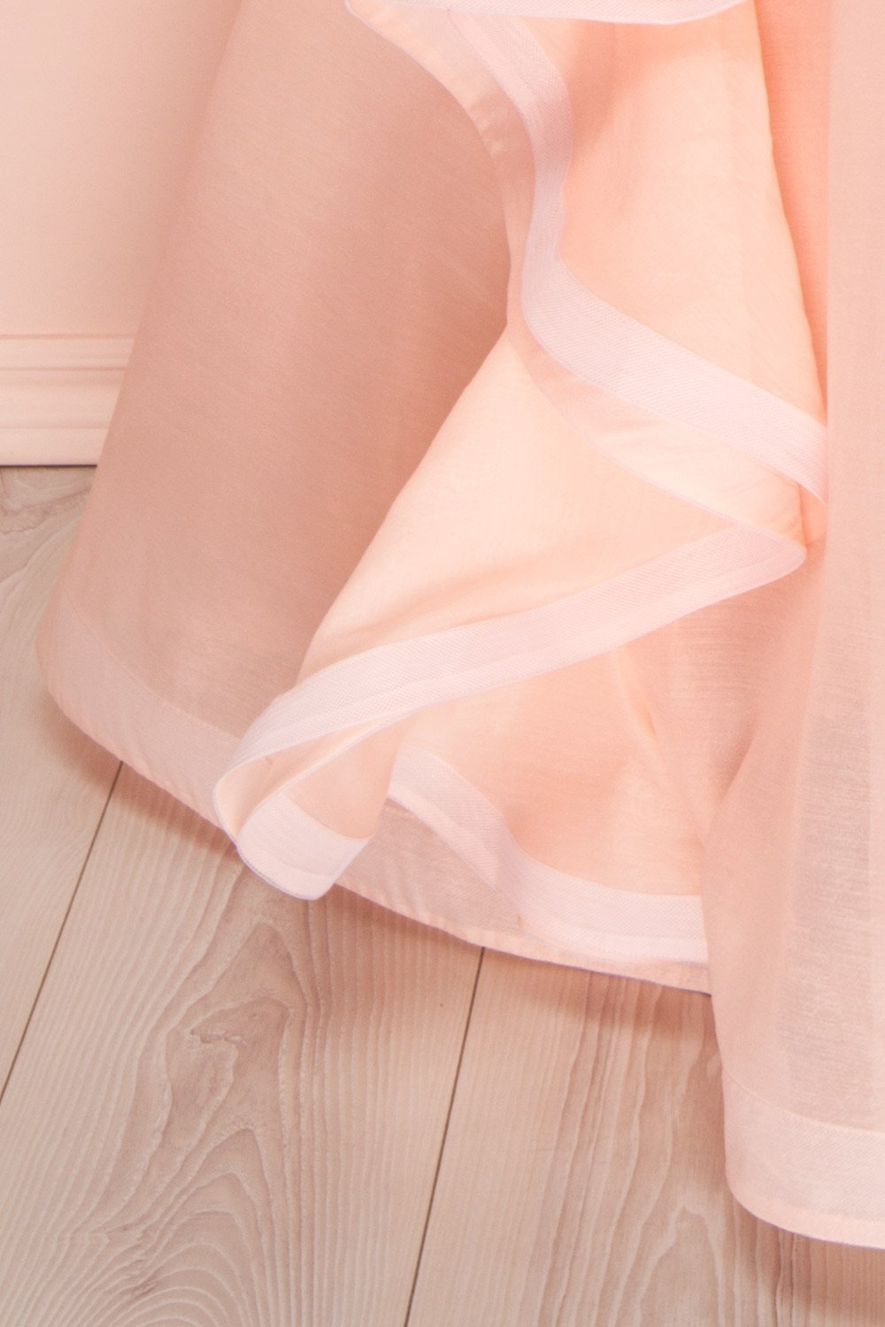Armande Voluminous Light Pink Maxi Dress skirt | Boutique 1861