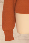 Armis Orange Ribbed Faux Wrap Sweater | La petite garçonne bottom